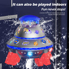 Kids UFO Rocket Sprinkler 360° Rotating Summer Water Pressure Lift Sprinkler Outdoor Water Toy
