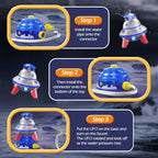 Kids UFO Rocket Sprinkler 360° Rotating Summer Water Pressure Lift Sprinkler Outdoor Water Toy