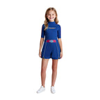 Addison Zombies Costume 3PCS Blue Addison Cosplay Outfit Top Shorts and Bracelet Set