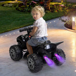 Kids 6V Electric Ride-On ATV Quad Car with Music LED Lights and Spray Device