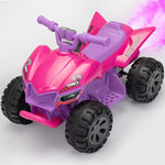 Kids 6V Electric Ride-On ATV Quad Car with Music LED Lights and Spray Device