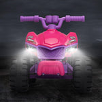 Kids 6V Electric Ride-On ATV Quad Car with Music LED Lights and Spray Device