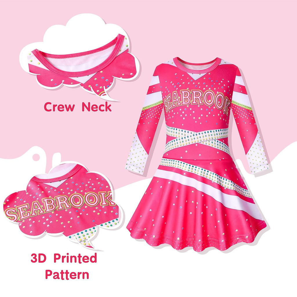 Kids Cheerleader Costume Fancy Addison Cheerleader Costume Party Outfit with Accessories