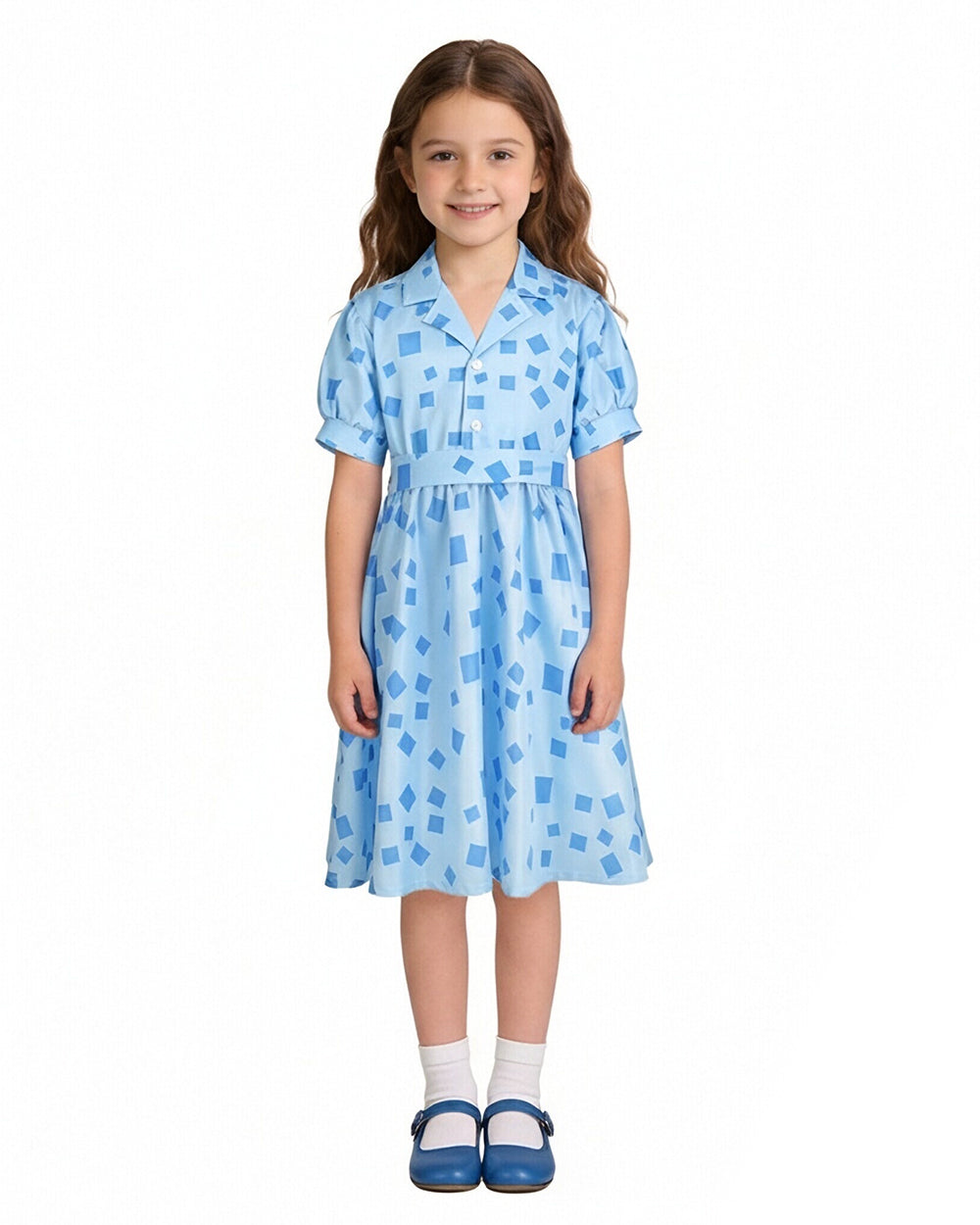 Kids Matilda Wormwood Costume Blue Dress Girls Halloween Cosplay Outfit