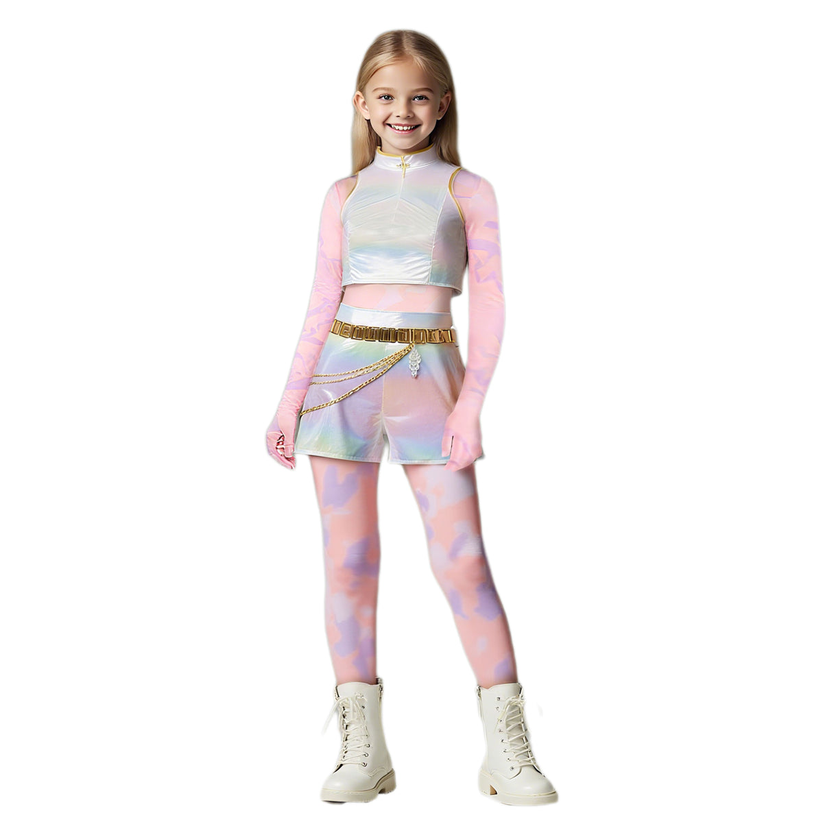 Kids Pop Idol Costume What It Sounds Like White Stage Cosplay Outfit Kids pop idol costume what it sounds like white stage cosplay outfit