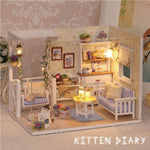 DIY Doll House Kit Build a Dollhouse With Furniture Lights Diy Miniature House Girls Best Gift
