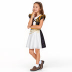 Girls Pop Star Costume Black Fashion Dress and Bag for Dress Up Party Daily Wear