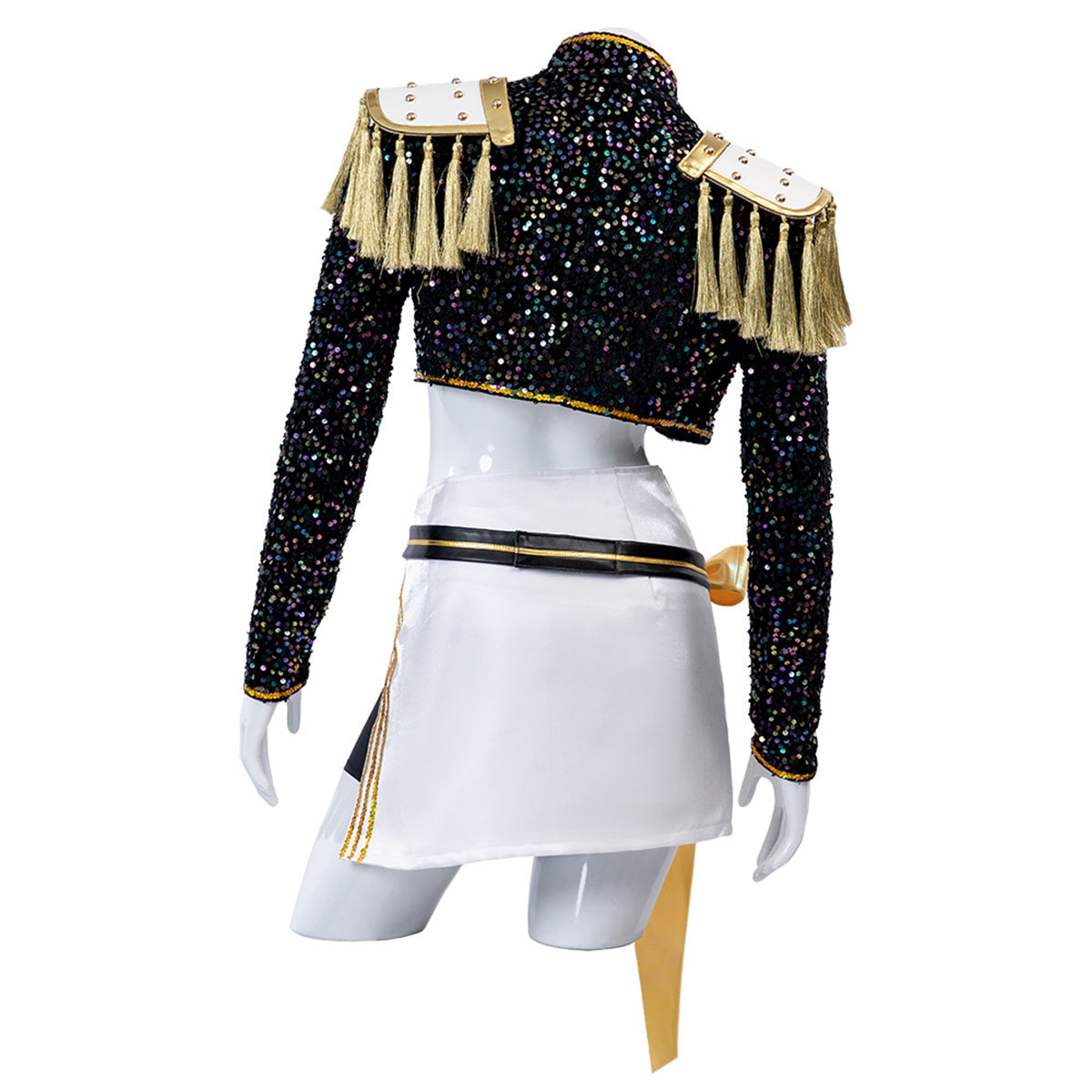 Pop Idol Costume Golden Black Stage Performance Outfit Cosplay Suit Full Set