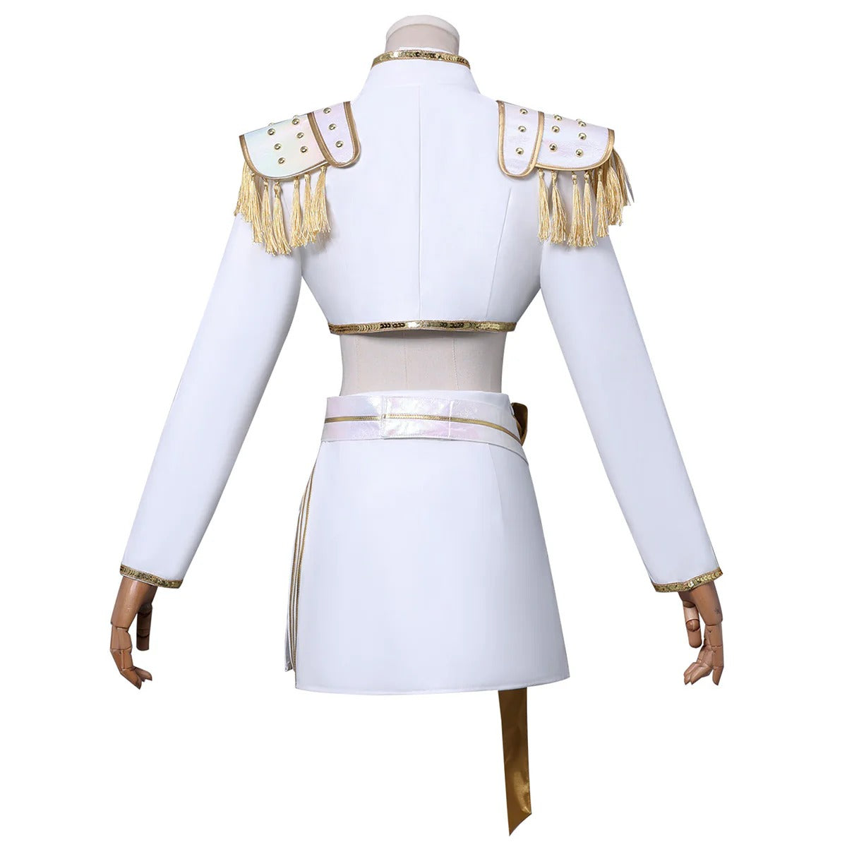 White Pop Star Cosplay Outfit What It Sounds Like Dance Dress Performance Costume