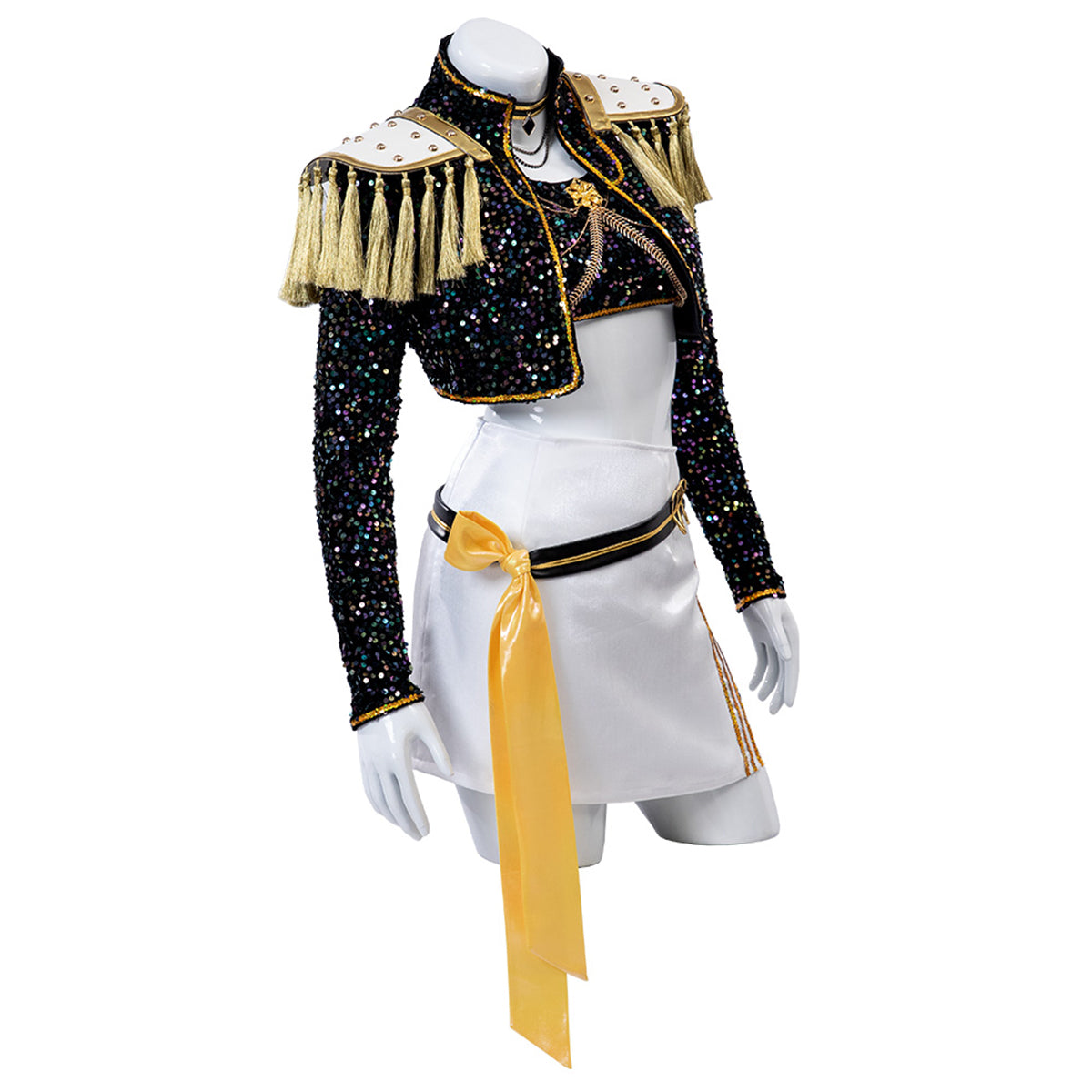 Pop Idol Costume Golden Black Stage Performance Outfit Cosplay Suit Full Set