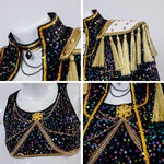 Pop Idol Costume Golden Black Stage Performance Outfit Cosplay Suit Full Set