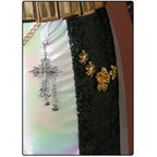 Dance Idol Costume Golden Black Suit Long Wig Pop Star Dress Up Outfit