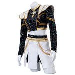 Pop Star Golden Performance Costume Black/White/Gold Stage Dance Outfit Halloween Cosplay