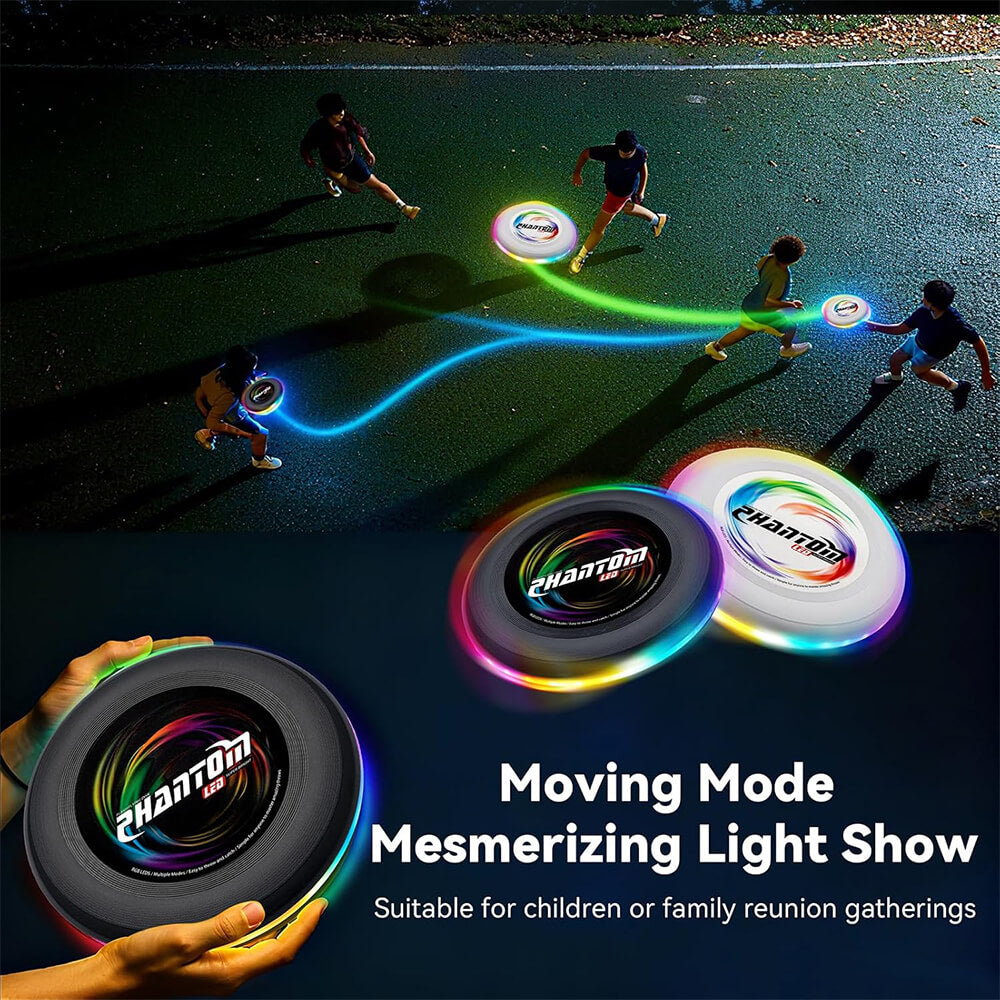 10.7'' LED Flying Disc with 13 Dynamic Light Modes Rechargeable and Waterproof Ultimate Disc for Games & Parties
