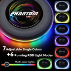 10.7'' LED Flying Disc with 13 Dynamic Light Modes Rechargeable and Waterproof Ultimate Disc for Games & Parties