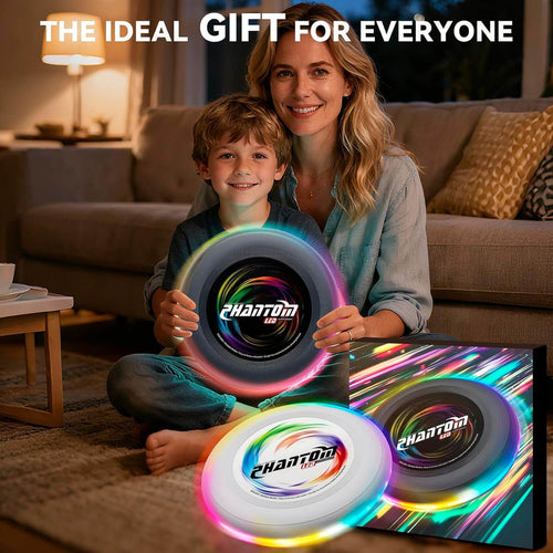 10.7'' LED Flying Disc with 13 Dynamic Light Modes Rechargeable and Waterproof Ultimate Disc for Games & Parties