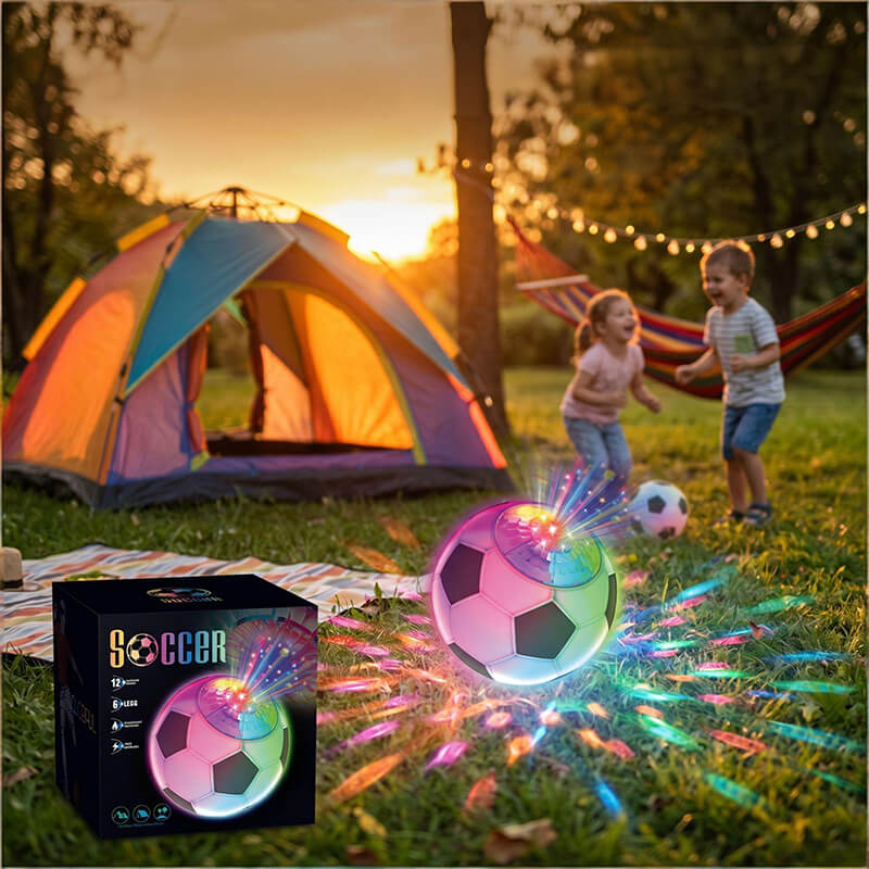 LED Glow Soccer Ball with 12 Colors and USB Charging Waterproof Football Toy for Kids 3+