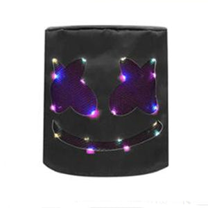 DJ Marshmallow Light-Up LED Helmet Luminous Glow Marshmallow Cosplay Accessory