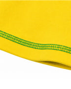 Ladies Brazil Soccer Jersey Yellow One Shoulder Crop Top for Sports Game Day Party Stadium Cheering