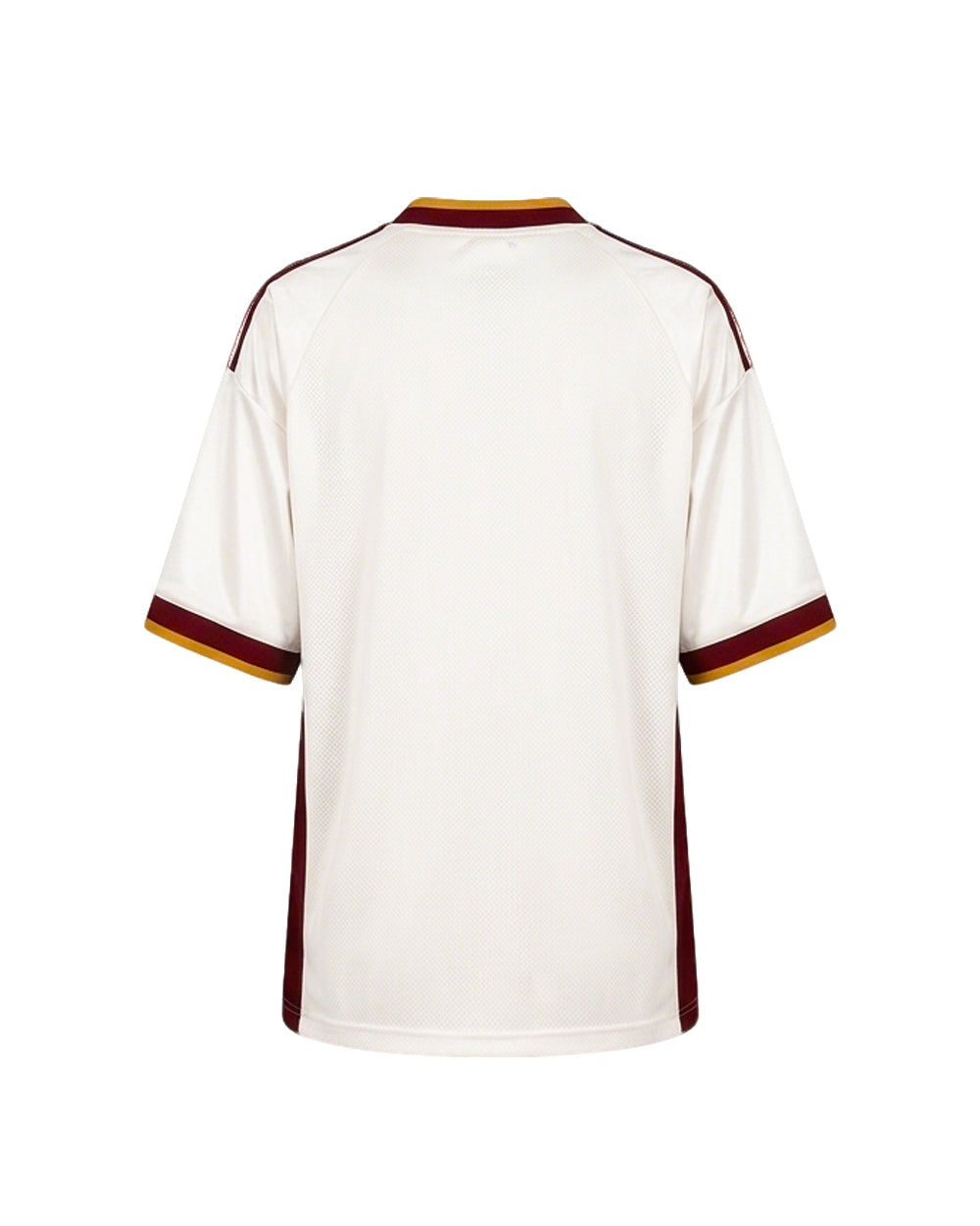 Lady Spain Jersey Cream White Oversized Mesh T Shirt for Football Game Day Watch Parties