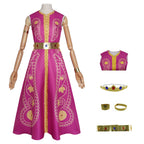 Girls Layla Princess Costume Rose Red Sleeveless Dress with Headband and Belt for Halloween Carnival