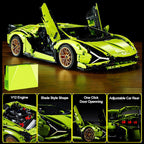 1280 PCS RC Racing Lambo Car 1/14 Remote Control Sports Cars Building Blocks w/ App Remote