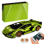 1280 PCS RC Racing Lambo Car 1/14 Remote Control Sports Cars Building Blocks w/ App Remote