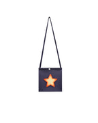 Creepy Doll Costume Purple Star Dress with Elastic Pants and Bag for Immersive Roleplay