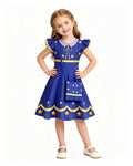 Braided Doll Outfit Navy Star Ruffle Dress with Tights and Bag for 2026 Cosplay Events