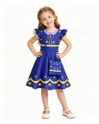 Braided Doll Outfit Navy Star Ruffle Dress with Tights and Bag for 2026 Cosplay Events