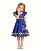 Braided Doll Outfit Navy Star Ruffle Dress with Tights and Bag for 2026 Cosplay Events