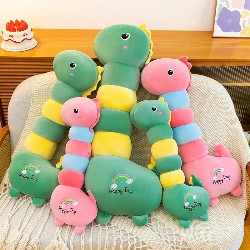 Long Dinosaur Plush Pillow Cute Soft Stuffed Animal Comfort Toy For Girls and Boys