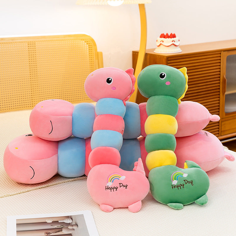 Long Dinosaur Plush Pillow Cute Soft Stuffed Animal Comfort Toy For Girls and Boys