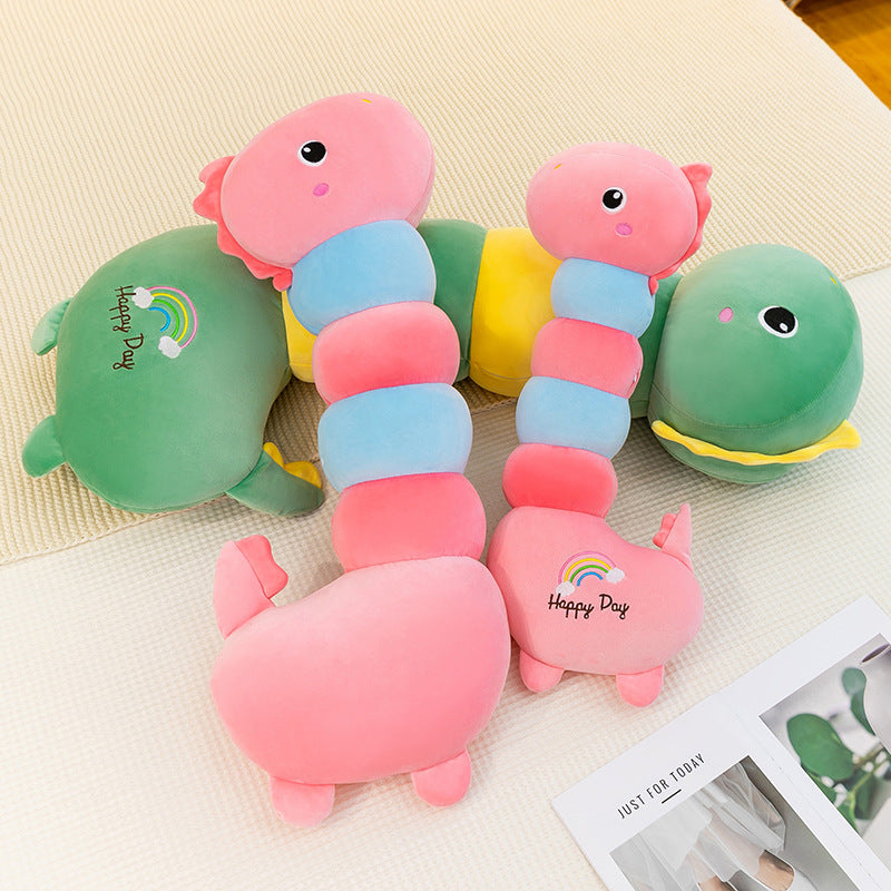 Long Dinosaur Plush Pillow Cute Soft Stuffed Animal Comfort Toy For Girls and Boys