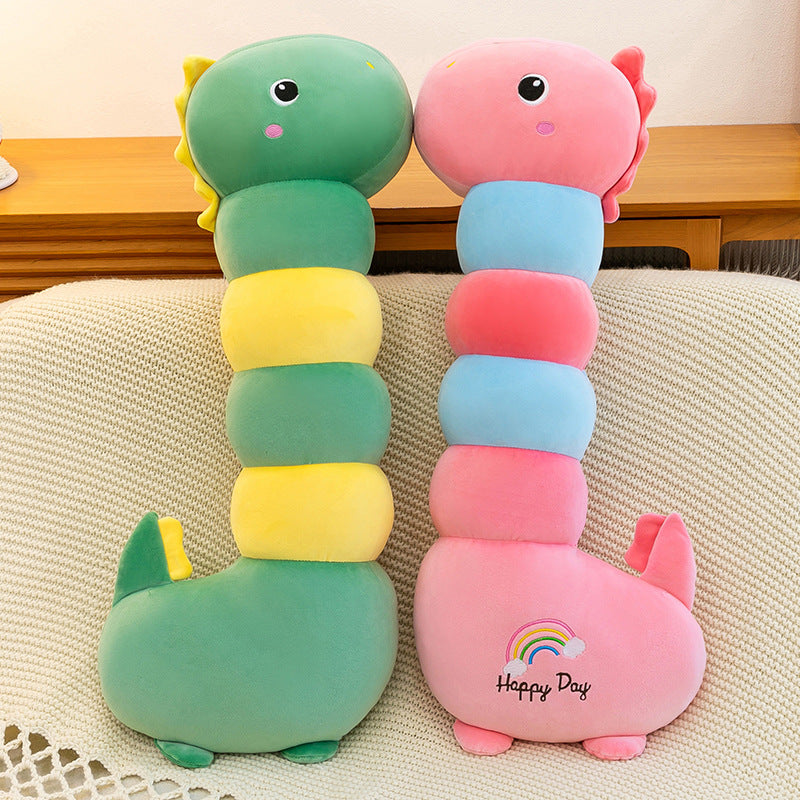 Long Dinosaur Plush Pillow Cute Soft Stuffed Animal Comfort Toy For Girls and Boys