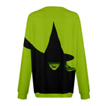 Unisex Wicked Hoodie Women Men The Witch Hooded Green Sweatshirt for Halloween Party