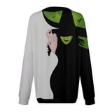 Unisex Wicked Hoodie Women Men The Witch Hooded Green Sweatshirt for Halloween Party