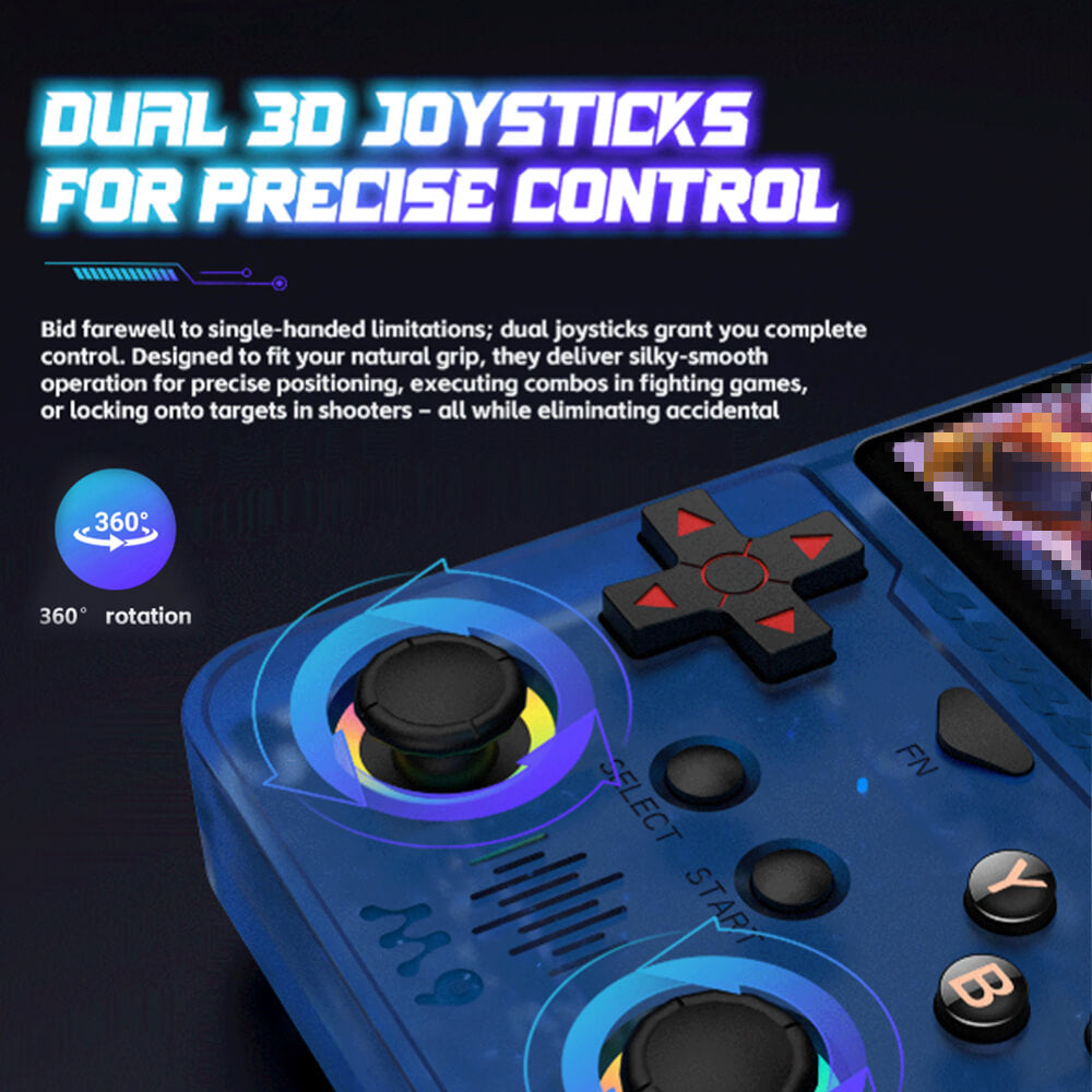 M9 Retro Handheld Game Console 128G SD Card Game Console with 18000+ Games and Dual 3D Joysticks For Gamers
