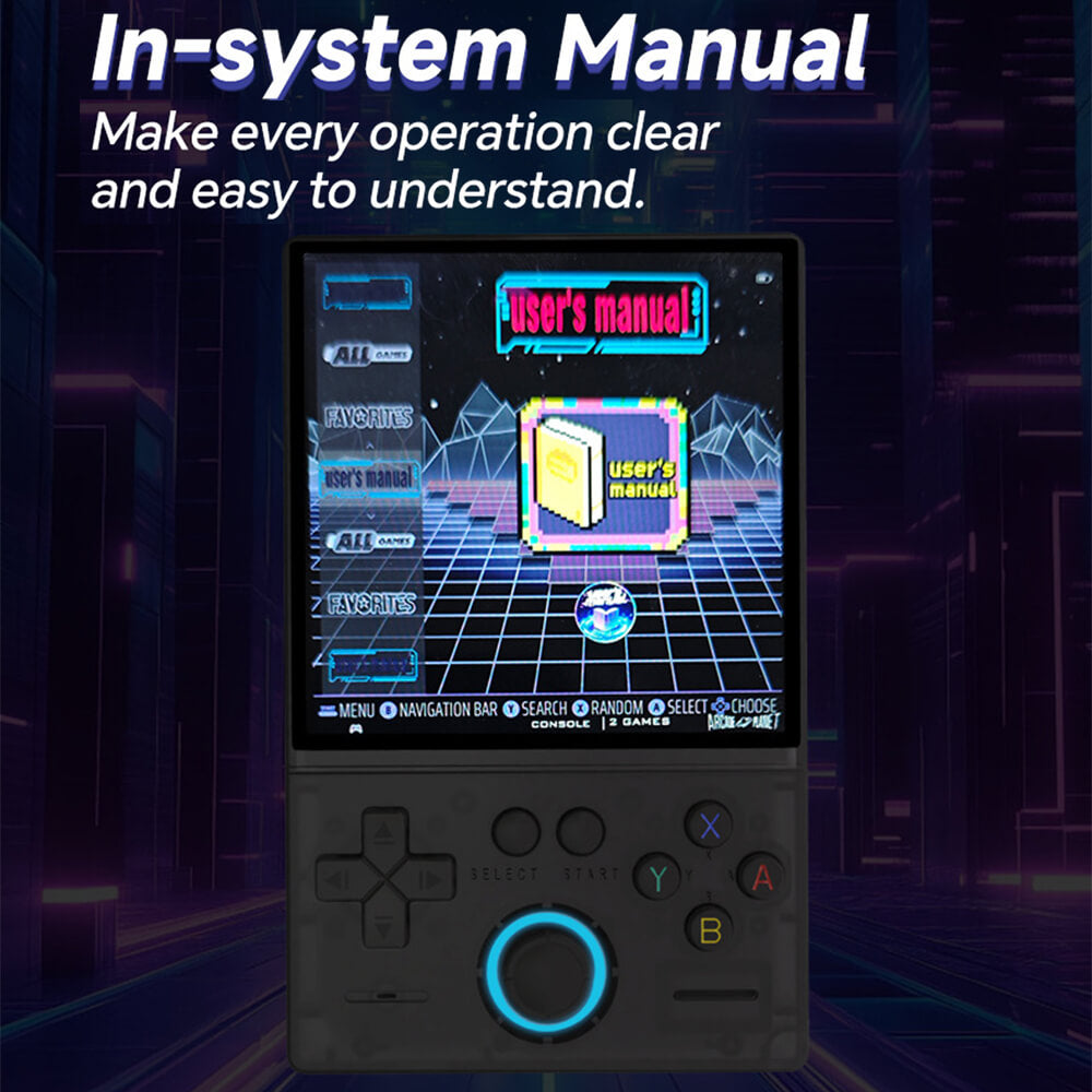 MINI40 Handheld Game Console Game 4.0'' 128GB SD Card Retro Console with RK3326 Chip and 4000mAh Battery