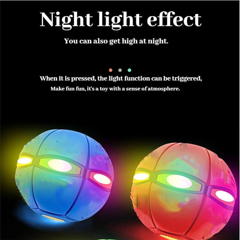 2in1 Magic Ball with 6 Light Music Transforming Flying Saucer Outdoor Indoor Interaction Toy
