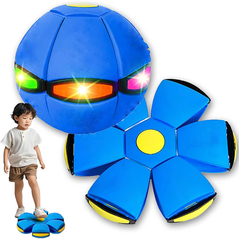 2in1 Magic Ball with 6 Light Music Transforming Flying Saucer Outdoor Indoor Interaction Toy