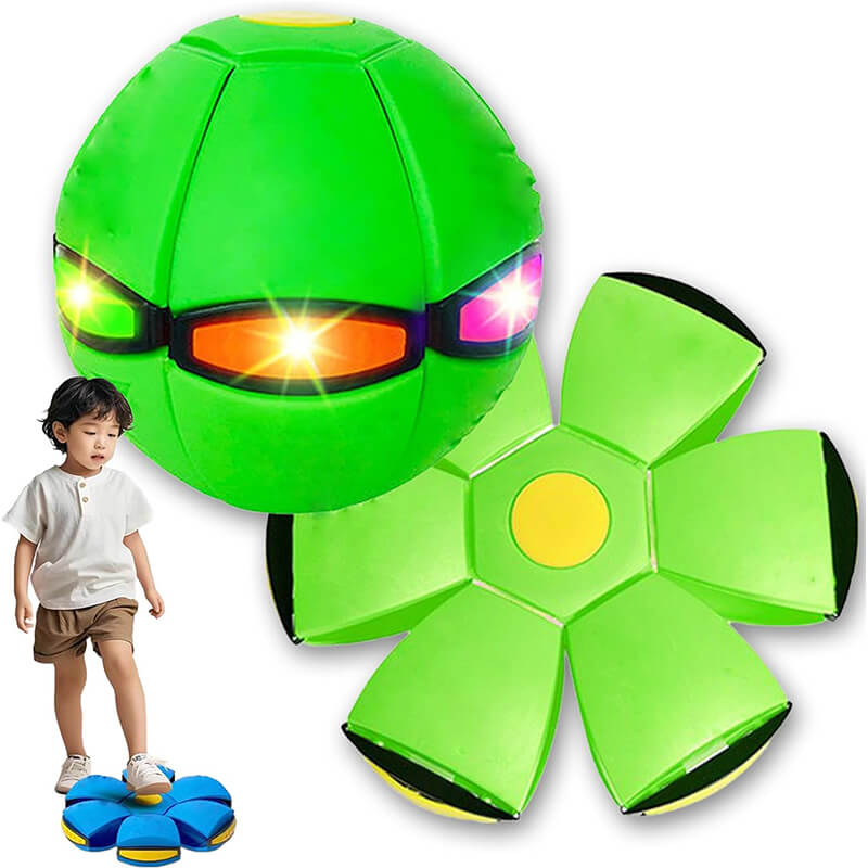 2in1 Magic Ball with 6 Light Music Transforming Flying Saucer Outdoor Indoor Interaction Toy