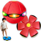 2in1 Magic Ball with 6 Light Music Transforming Flying Saucer Outdoor Indoor Interaction Toy