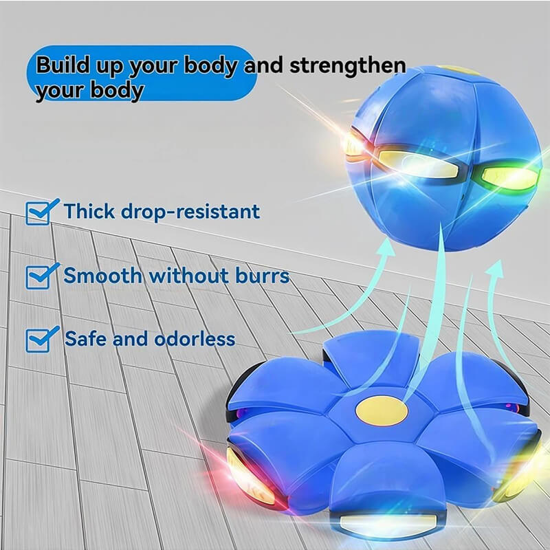 2in1 Magic Ball with 6 Light Music Transforming Flying Saucer Outdoor Indoor Interaction Toy