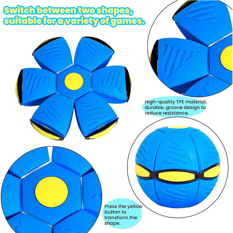 2in1 Magic Ball with 6 Light Music Transforming Flying Saucer Outdoor Indoor Interaction Toy