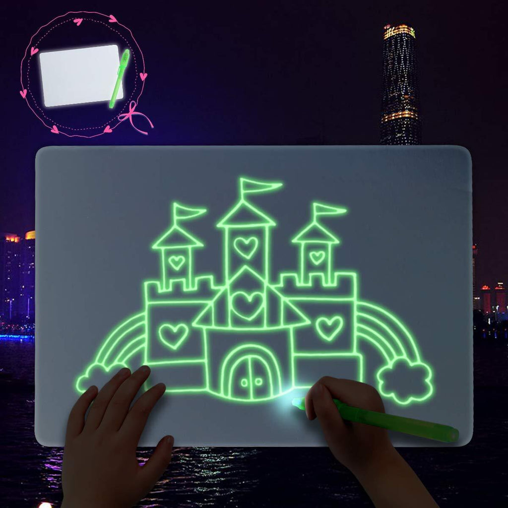 Magic Luminous Drawing Board Glow in Dark with Light Painting Board Educational Toy