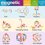 66pcs Magnetic Building Blocks Set DIY Educational Toy with Flexible Rods and Balls
