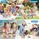 66pcs Magnetic Building Blocks Set DIY Educational Toy with Flexible Rods and Balls