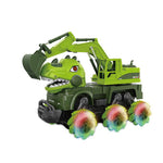 2.4G Dino Remote Control Car 9CH RC Engineering Vehicle Excavator Crane Dump Truck Mixer Truck Toy