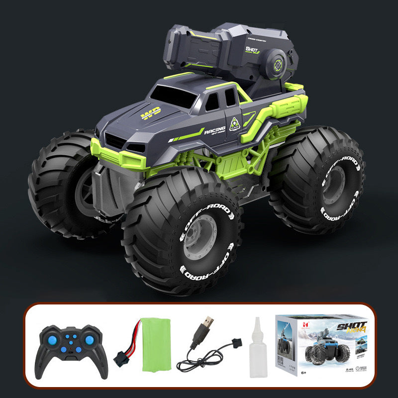 Kids RC Amphibious Vehicle 2.4G High Pressure Water Gun Car Two Speeds Off-road Car